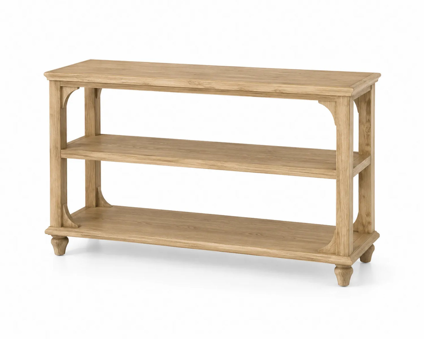 Console en bois massif avec 3 étagères